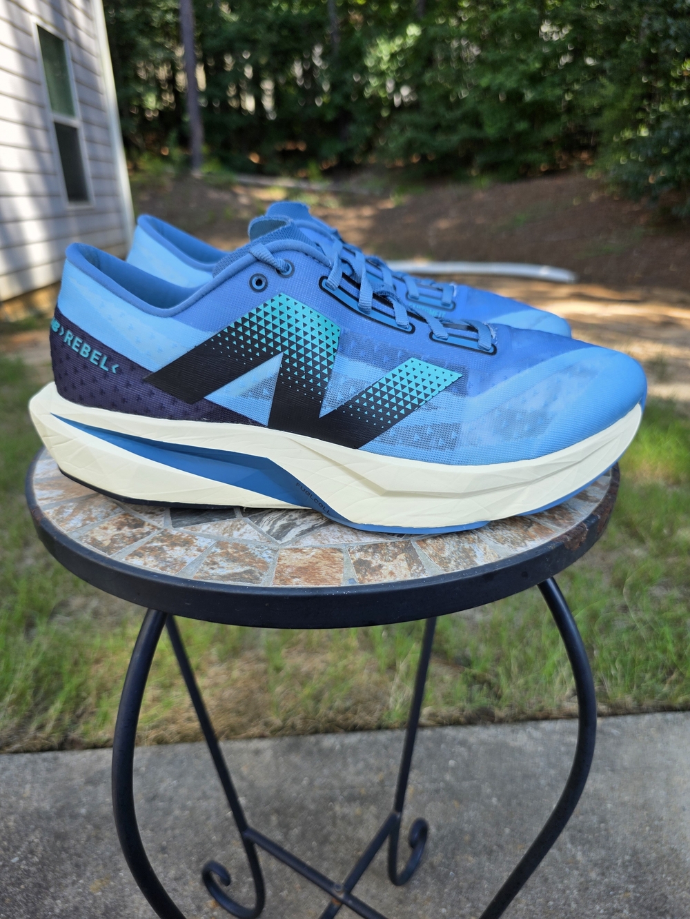 New Balance FuelCell Rebel V4 MFCXCH4 Heron Blue Running Shoes Men's Size 12 D